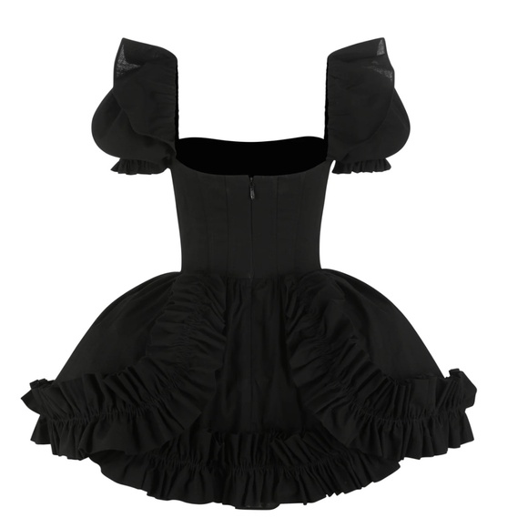 SELKIE NWT The Caviar Countess Dress Black in Medium - Picture 3 of 5